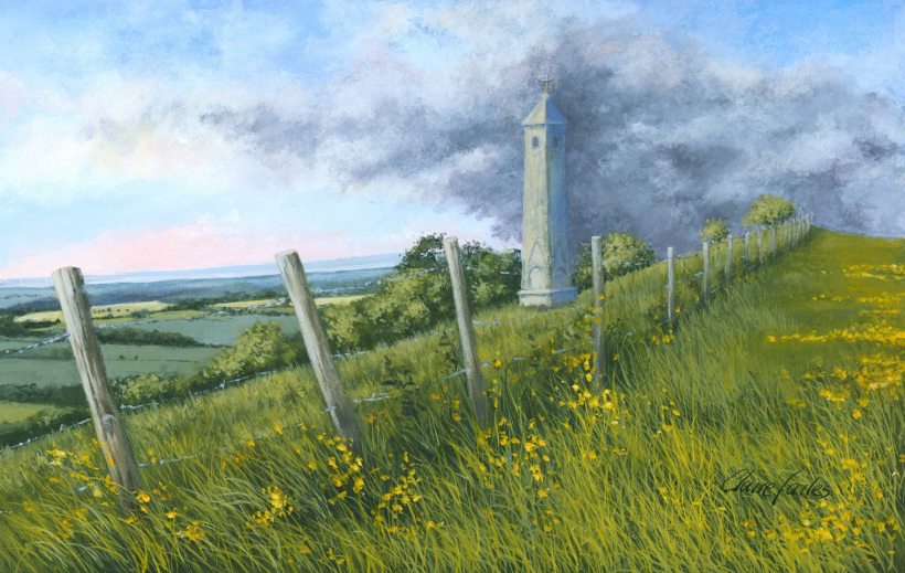 Painting of the Tyndale Monument by Artist Claire Failes