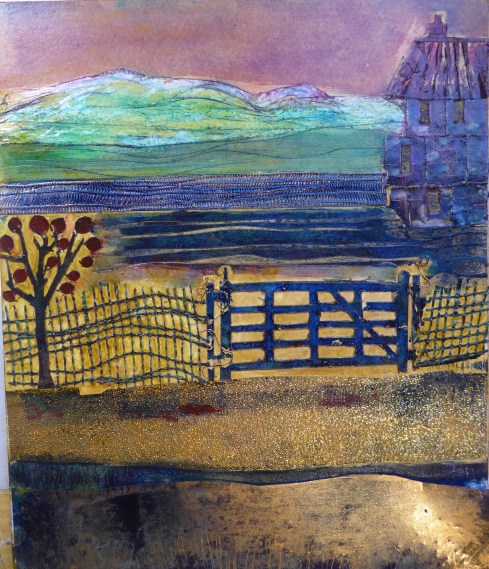 Plate for a print experimenting in Collagraph textures